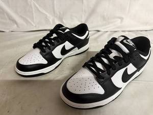 lot 50 image: Black and White Nike Dunk Low - Size 8.5