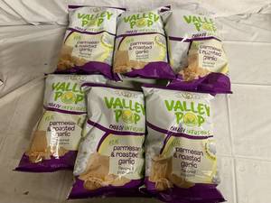 lot 96 image: 6 Packs of Valley Pop Parmesan & Roasted Garlic Popcorn