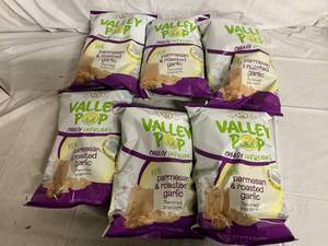 lot 97 image: 6 Packs of Valley Pop Parmesan & Roasted Garlic Popcorn