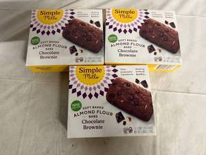 lot 119 image: 3 Boxes of Simple Mills Chocolate Brownie Bars