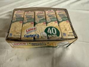 lot 183 image: 40 Packs of Lance Captain Wafers - Cream Cheese & Chives