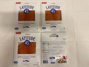 lot 9 image: 4x 4oz Smoked Atlantic Salmon-Latitude 45