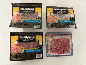 lot 19 image: L. 4x 1lb Cubed Ham-Smithfield Anytime Favorites