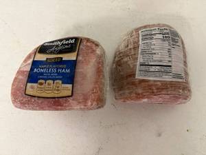 lot 36 image: E. 4.80lbs Smithfield Sliced Boneless Ham-Maple Flavored