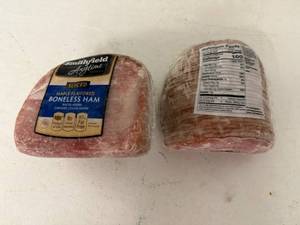 lot 37 image: E. 4.40lbs Smithfield Sliced Boneless Ham-Maple Flavored