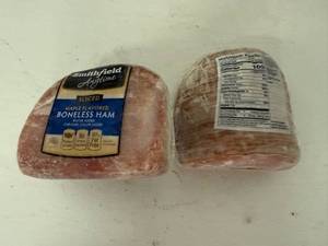 lot 40 image: E. 4.20lbs Smithfield Sliced Boneless Ham-Maple Flavored