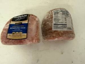 lot 41 image: E. 4.35lbs Smithfield Sliced Boneless Ham-Maple Flavored