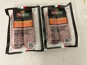 lot 55 image: E. 2x 12oz Margherita Uncured Genoa Salami-Charcuterie Cuts