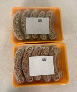lot 76 image: B. 2x 10ct Traditional Bratwursts