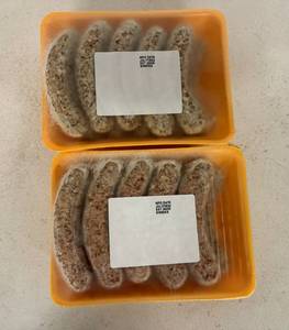lot 78 image: B. 2x 10ct Traditional Bratwursts