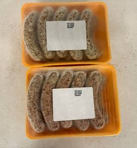 lot 79 image: B. 2x 10ct Traditional Bratwursts