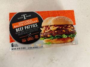 lot 88 image: C. 2lbs(6x 13lb) Beef Patties-uncured bacon & cheddar
