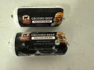 lot 91 image: CC. 2x 1lb Certified Angus Beef-73% Lean 27%Fat