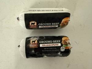 lot 92 image: CC. 2x 1lb Certified Angus Beef-73% Lean 27%Fat