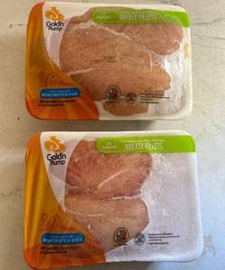 lot 101 image: DD. 2x Boneless Skinless Breast Fillets-Golden Plump