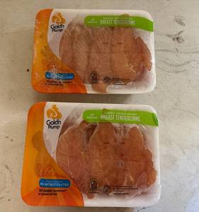 lot 107 image: DD. 2x Boneless Skinless Chicken Tenderloins-Golden Plump