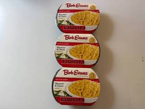 lot 125 image: CC. 3x 1lb 4oz Bob Evans Macaroni & Cheese