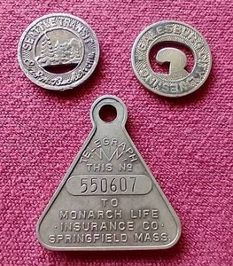 lot 15 image: (3) Vintage Tokens