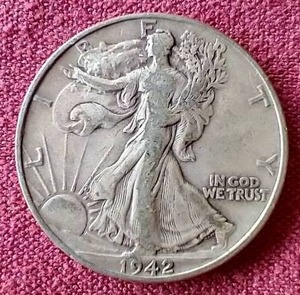 lot 26 image: 1942 Walking Liberty Half Dollar