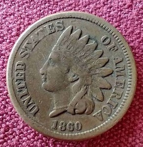 lot 29 image: Nice 1860 Indian Penny