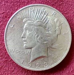 lot 30 image: 1923 Peace Dollar