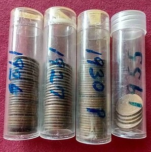 lot 34 image: (4) Partial Wheat Penny Rolls