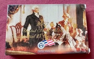 lot 39 image: 2007 US Mint Presidential Dollars Proof Set