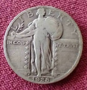 lot 50 image: 1928-D Standing Liberty Quarter