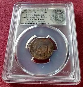 lot 55 image: 1821 Netherlands East Indies Duit Coin - PCGS Authenticated