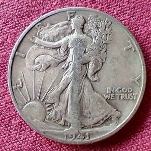 lot 59 image: 1941-S Walking Liberty Half Dollar