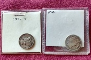 lot 74 image: Mercury & Barber Dime