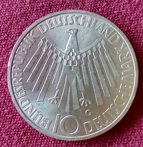 lot 78 image: 1972 Germany Silver 10 Mark Olympic Coin