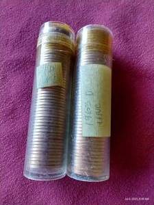 lot 83 image: (2) Uncirculated Penny Tubes - 1961-D & 1963-D