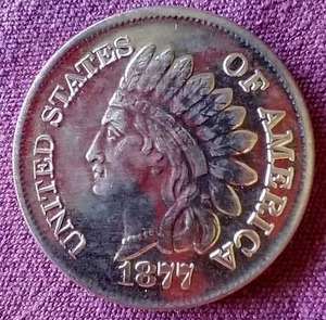 lot 94 image: 1 oz Copper Round - Indian Penny Design