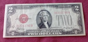 lot 96 image: 1928 $2 Note