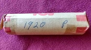 lot 101 image: 1920 Wheat Penny Roll
