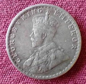 lot 103 image: 1919 India Silver Half Rupee