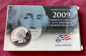 lot 105 image: 2009 US Mint DC & Territories Proof Quarters Set