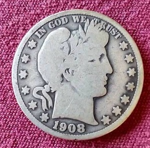 lot 109 image: 1908-O Barber Half Dollar