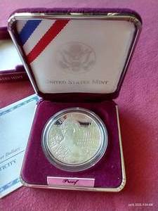 lot 119 image: 1999 Dolley Madison Commemorative Silver Dollar