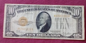 RARE 1928 $10 *Gold* Certificate