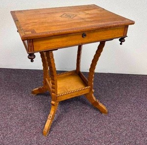 lot 176-J2025 image: 19th Century Victorian Dressing Table  Exquisite Inlay Work