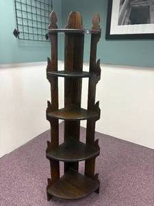 lot 45-J2025 image: Vintage Graduated Walnut Ladder Shelf