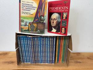 lot 57-J2025 image: Vintage Warrell Encyclopedia of American History & Childrens Book Set  19671968 Editions