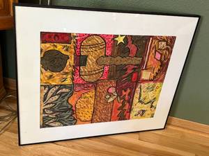 lot 92-J2025 image: Original Mixed Media Artwork by David Norstad  Random An Esoteric Five