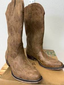 lot 166-J2025 image: Womens Size 10 Roper Western Cowboy Boots  Style Riley (Tan)