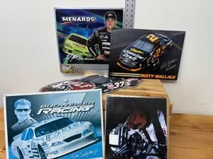 lot 17-J2025 image: Racing Memorabilia Lot  4 Metal Signs & Dale Earnhardt Photo