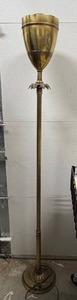 lot 172-J2025 image: Mid-Cent Modern Brass 5 Tall Brass Floor Lamp