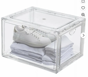 4-Pack Stackable Shoe Box & Organizer