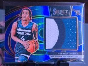 lot 15 image: ROB DILLINGHAM 2024-25 SELECT PATCH BLUE PRIZM ROOKIE CARD 2675